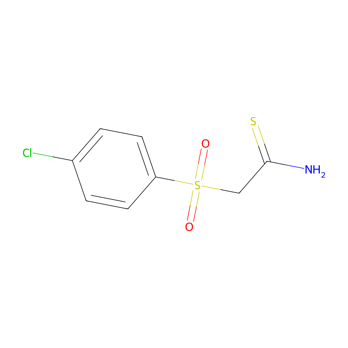 2-[(4-Chlorophenyl)sulfonyl]ethanethioamide molecular structure, CAS 59865-87-1