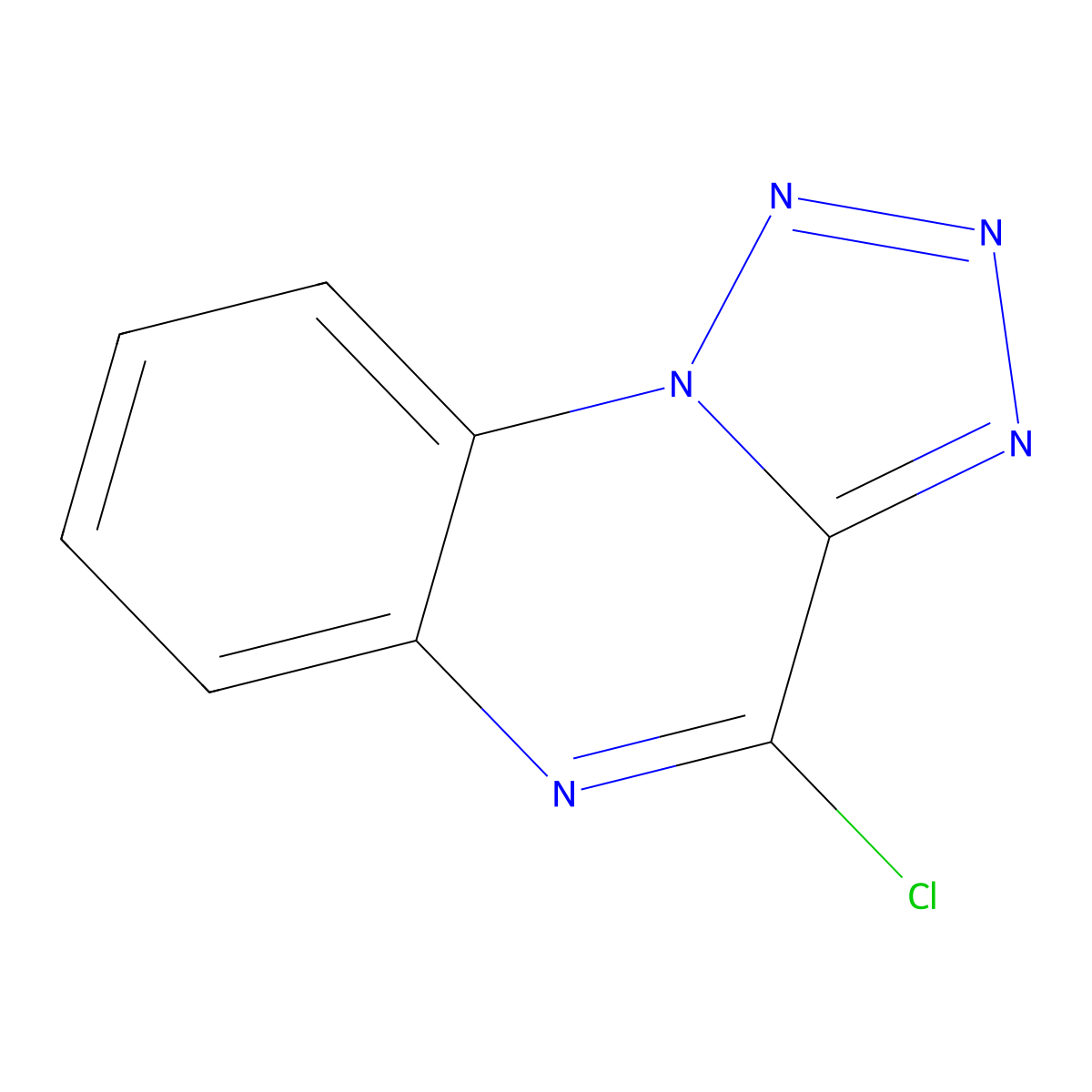 4-Chloro-(1,2,3,4)tetrazolo(1,5-a)quinoxaline molecular structure, CAS 59866-06-7