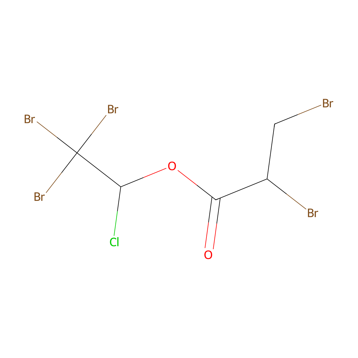 2,2,2-Tribromo-1-chloroethyl 2,3-dibromopropionate molecular structure, CAS 59866-72-7