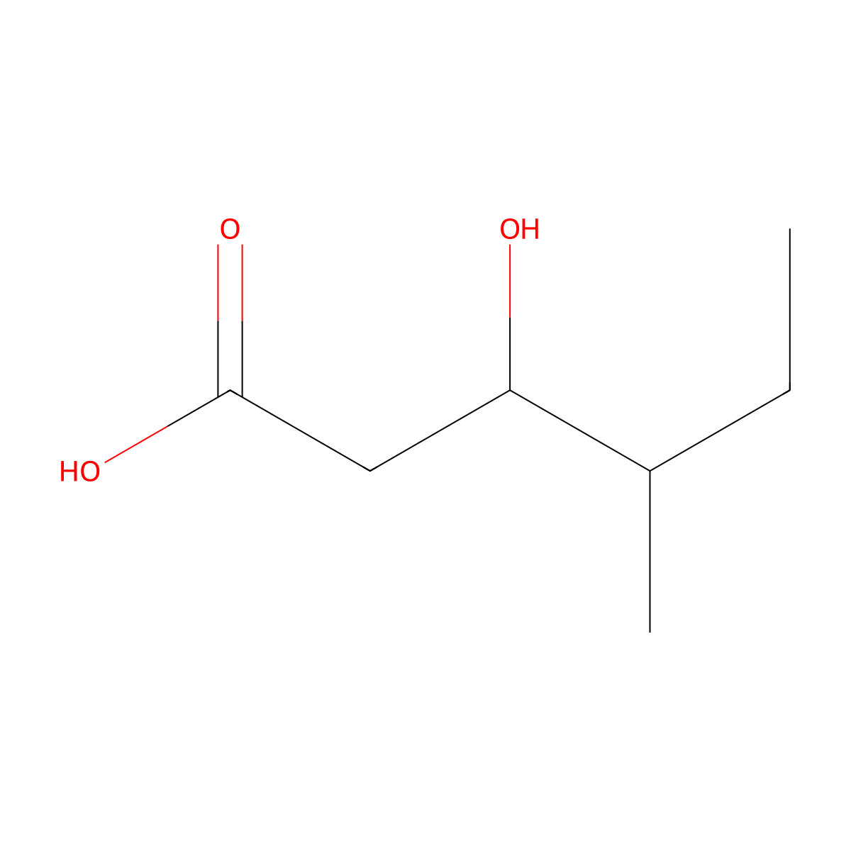 3-Hydroxy-4-methylhexanoic acid molecular structure, CAS 59866-91-0