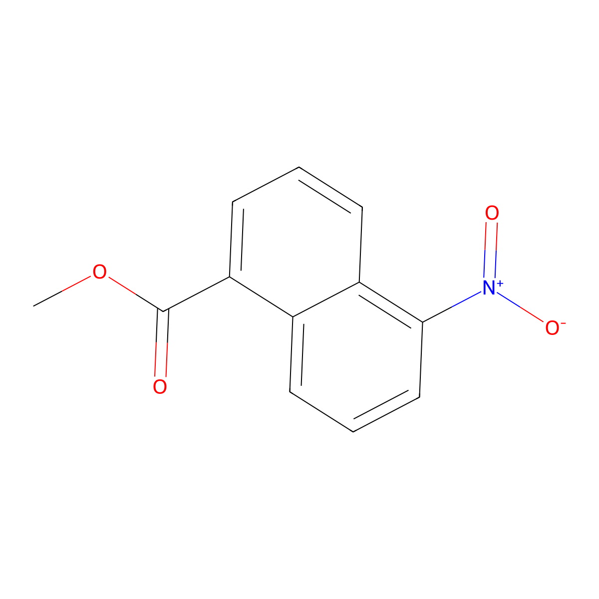 Methyl 5-nitronaphthalene-1-carboxylate molecular structure, CAS 59866-98-7