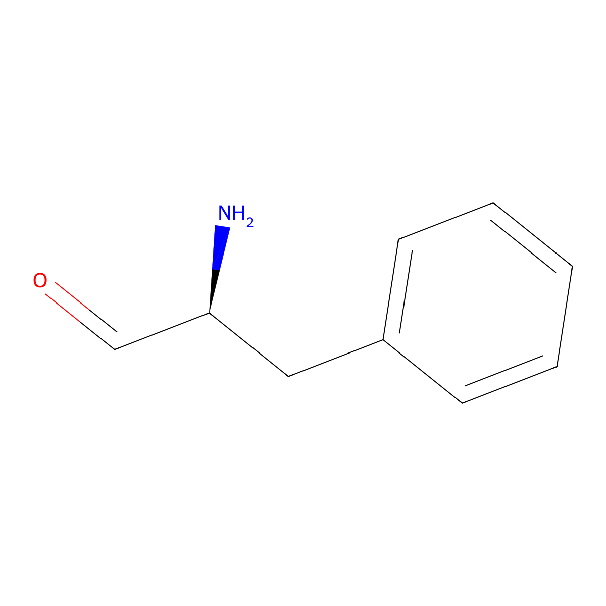 Phenylalaninal molecular structure, CAS 59867-93-5
