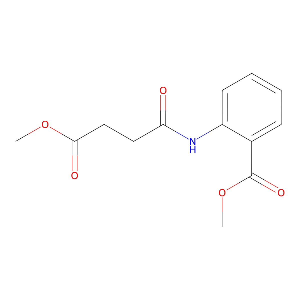 Methyl 2-(4-methoxy-4-oxobutanamido)benzoate molecular structure, CAS 59868-50-7