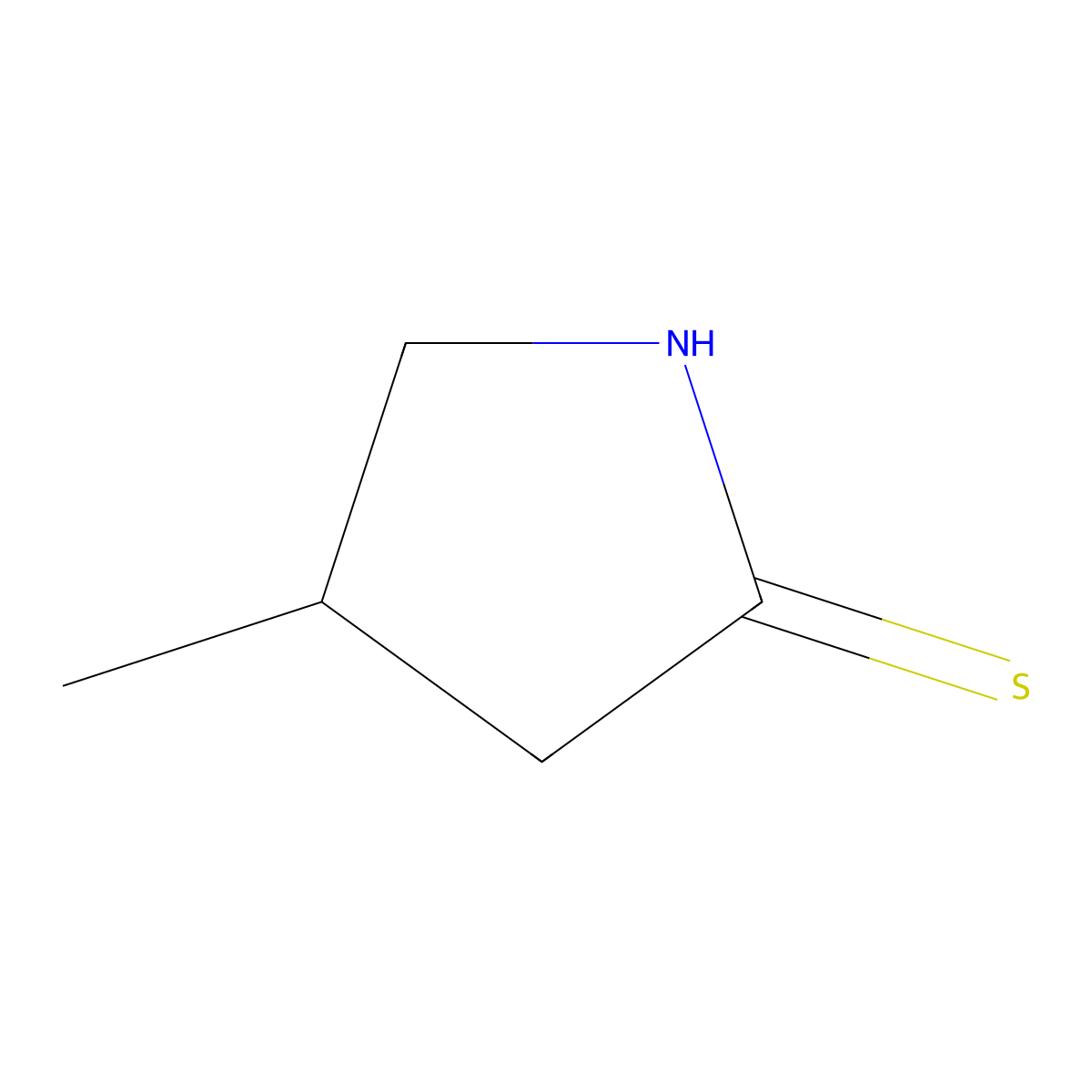4-Methylpyrrolidine-2-thione molecular structure, CAS 59869-12-4