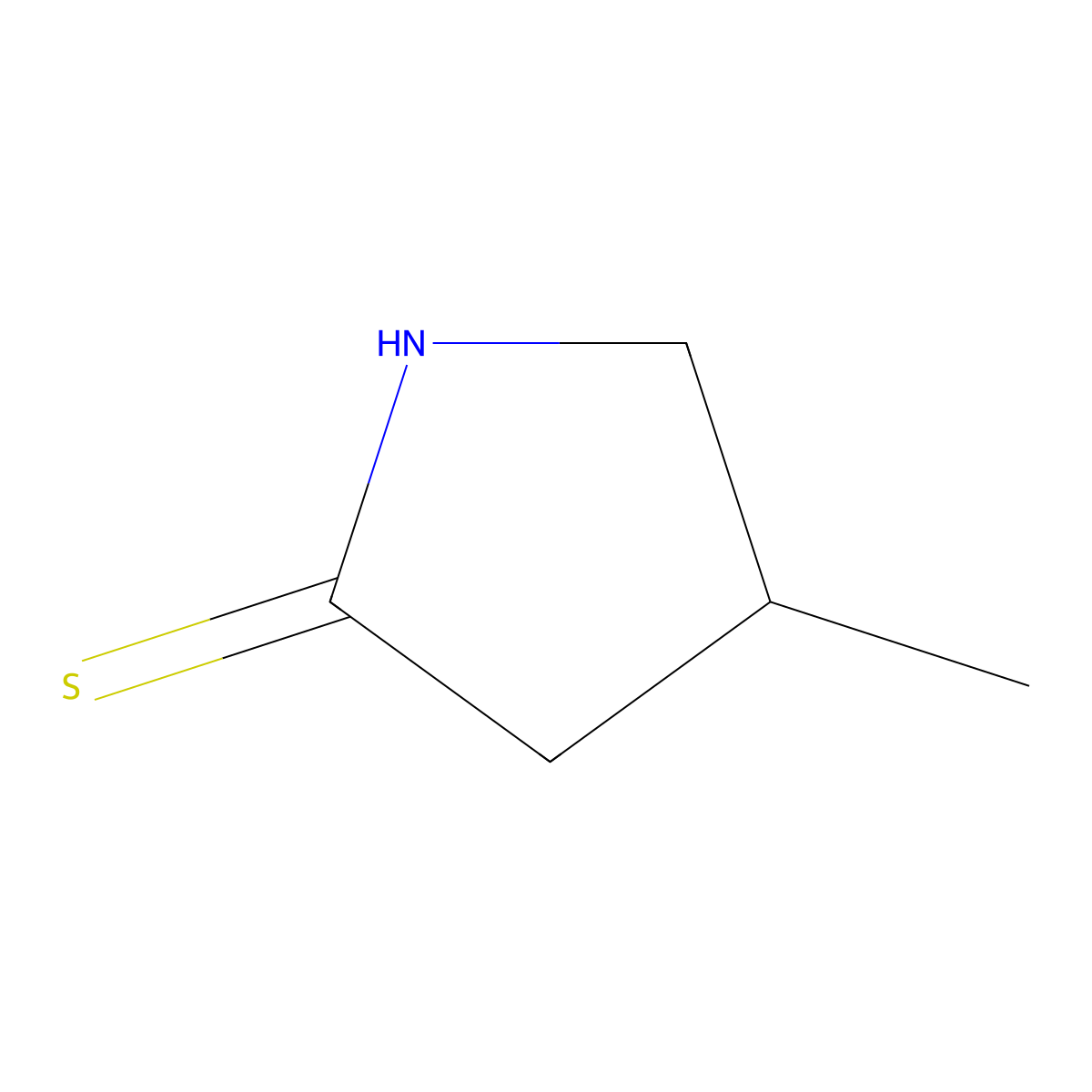 4-Methylpyrrolidine-2-thione molecular structure, CAS 59869-12-4