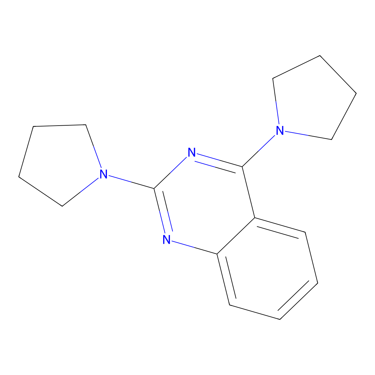 2,4-Bis(1-pyrrolidinyl)quinazoline molecular structure, CAS 59870-39-2