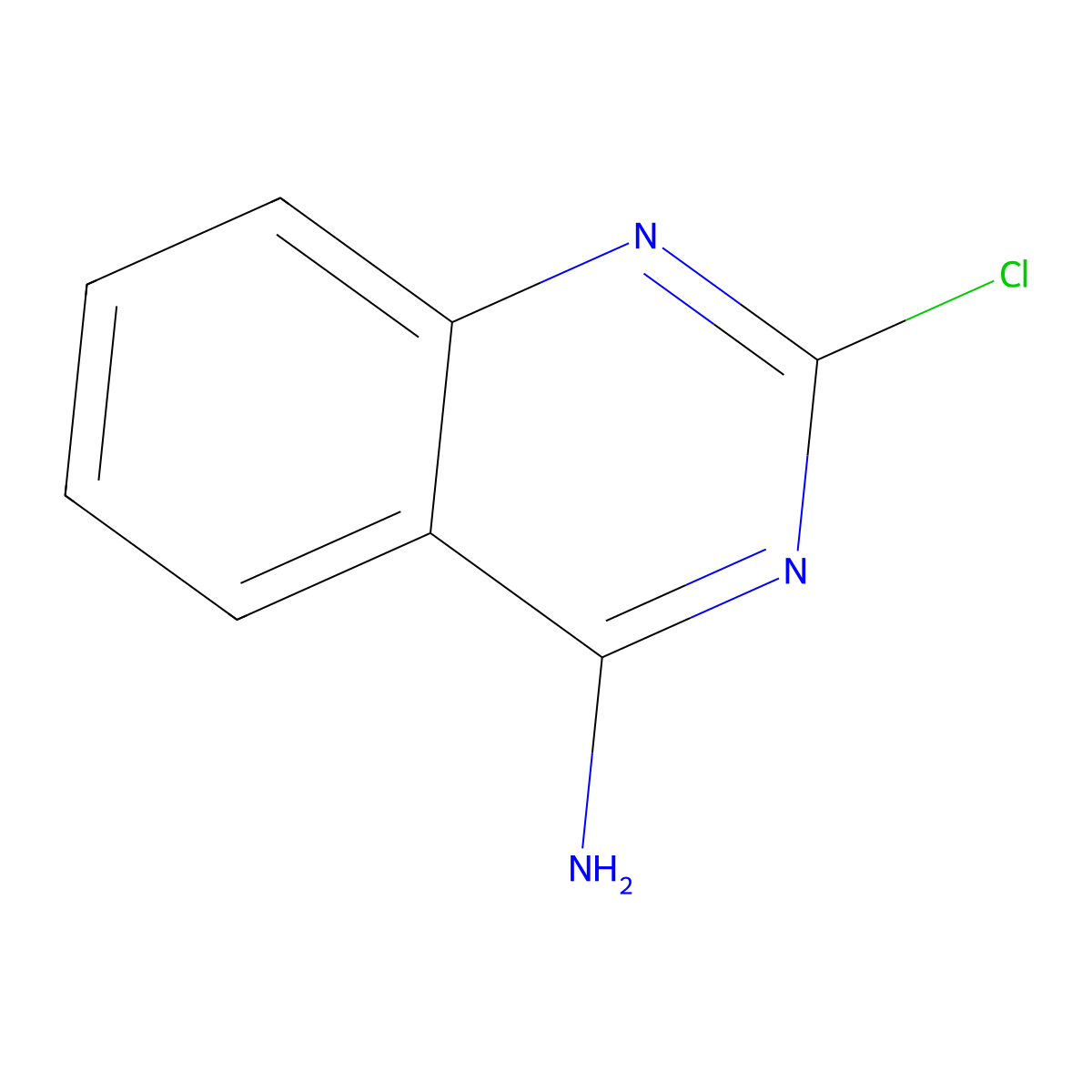 2-Chloroquinazolin-4-amine molecular structure, CAS 59870-43-8