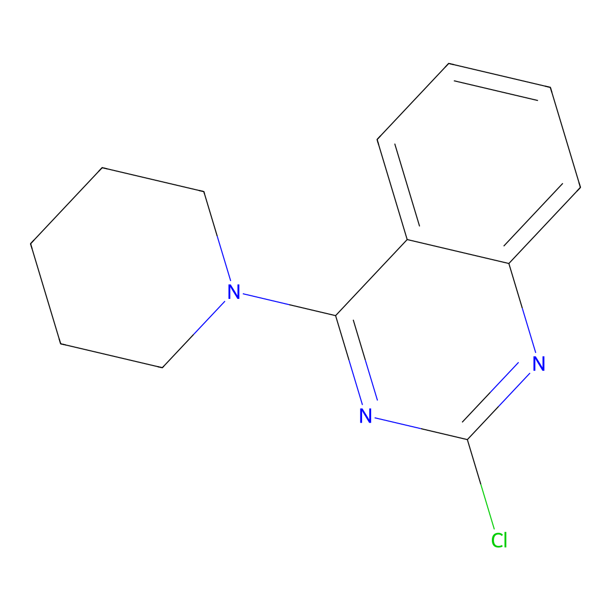 2-Chloro-4-(piperidin-1-yl)quinazoline molecular structure, CAS 59870-45-0