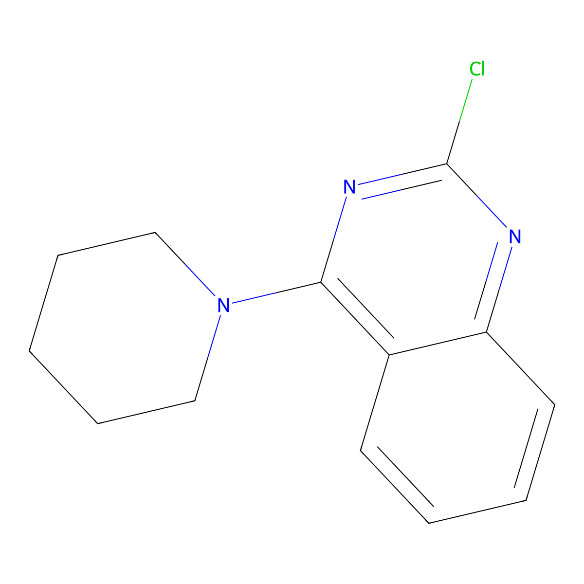 2-Chloro-4-(piperidin-1-yl)quinazoline molecular structure, CAS 59870-45-0