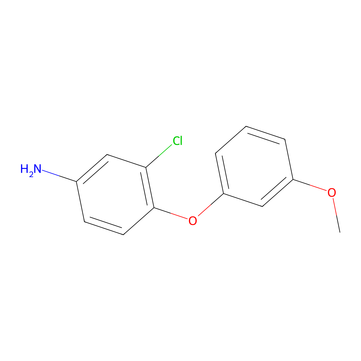 3-Chloro-4-(3-methoxyphenoxy)aniline molecular structure, CAS 59871-14-6