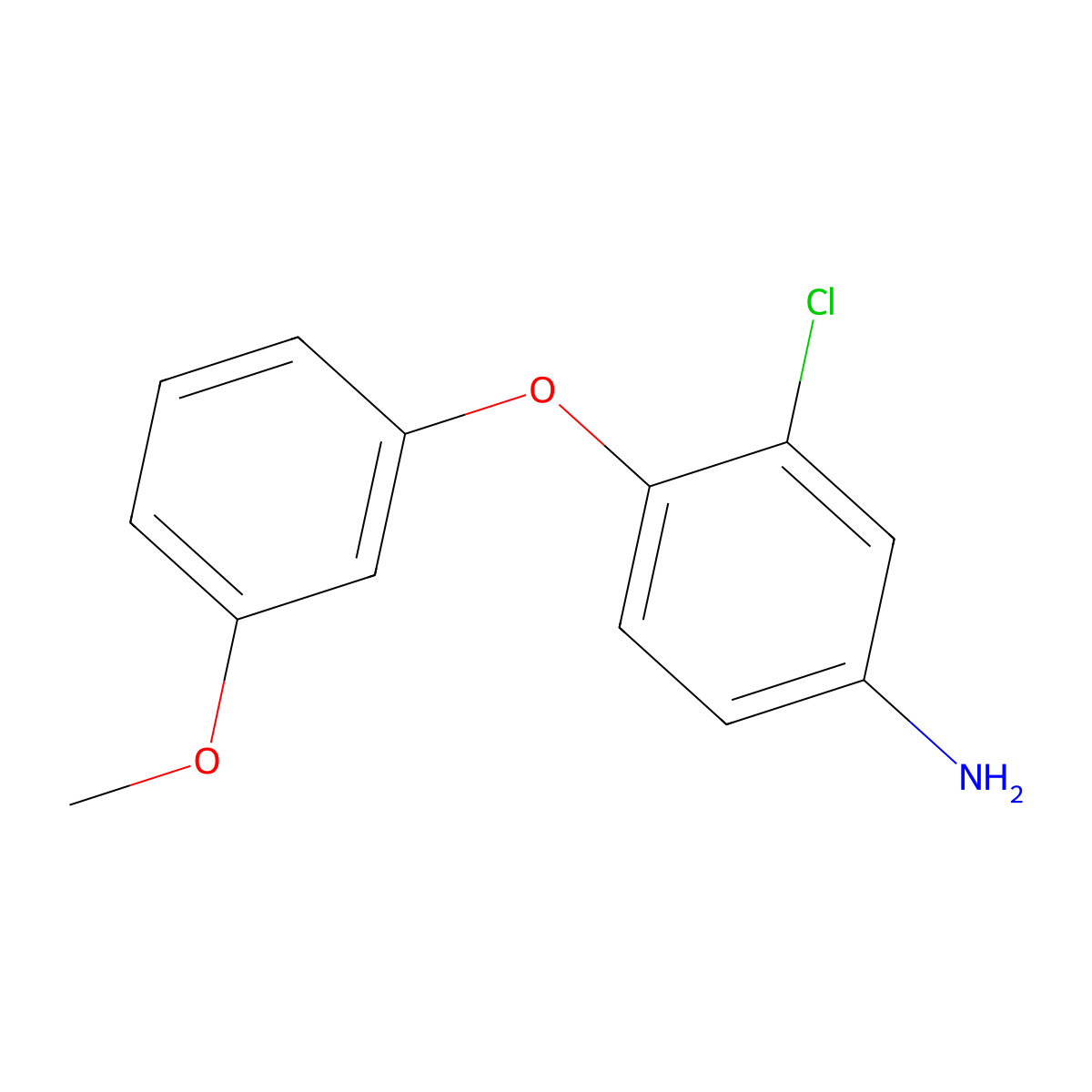 3-Chloro-4-(3-methoxyphenoxy)aniline molecular structure, CAS 59871-14-6