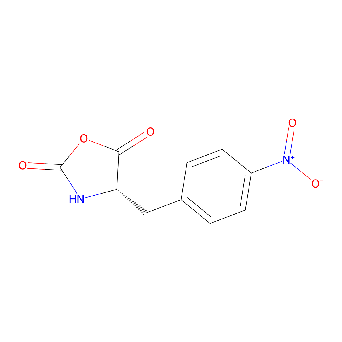 (S)-4-(4-Nitrobenzyl)oxazolidine-2,5-dione molecular structure, CAS 59872-22-9