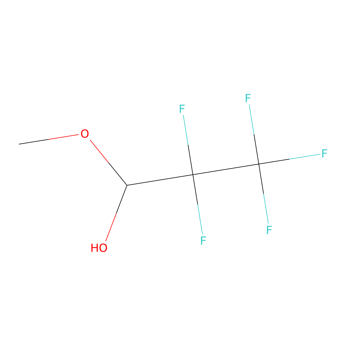 1-Propanol, 2,2,3,3,3-pentafluoro-1-methoxy- molecular structure, CAS 59872-84-3