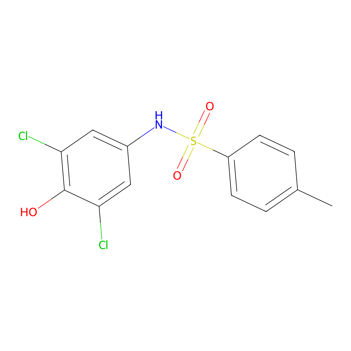 N-(3,5-Dichloro-4-hydroxy-phenyl)-4-methyl-benzenesulfonamide molecular structure, CAS 59876-72-1