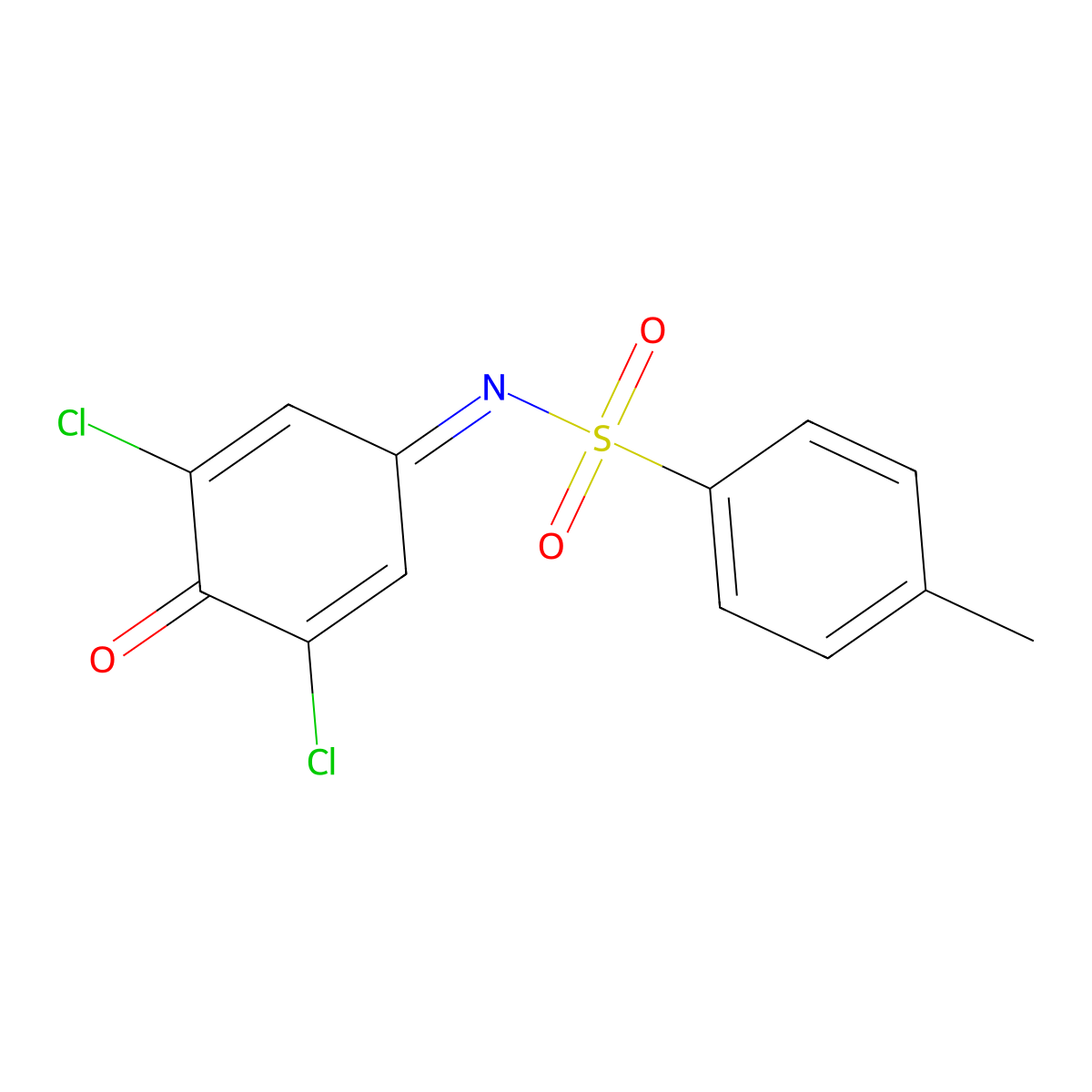 N-(3,5-Dichloro-4-oxo-cyclohexa-2,5-dienylidene)-4-methyl-benzenesulfonamide molecular structure, CAS 59876-73-2