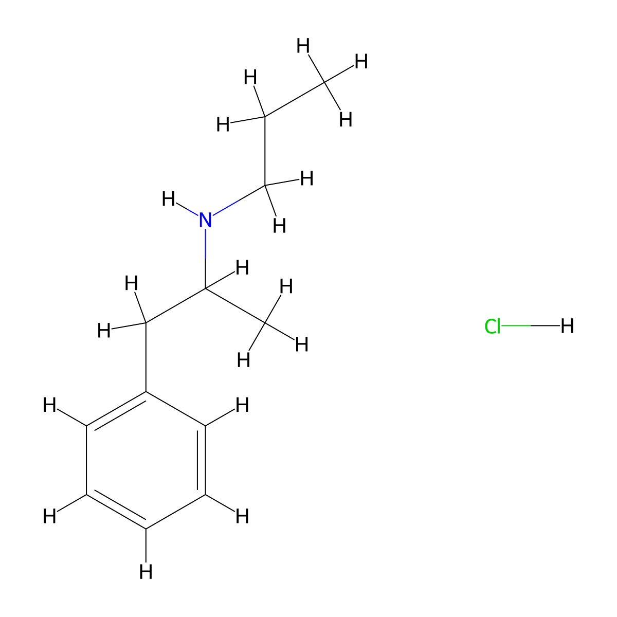 N-(1-Phenylpropan-2-yl)propan-1-amine--hydrogen chloride (1/1) molecular structure, CAS 59877-57-5