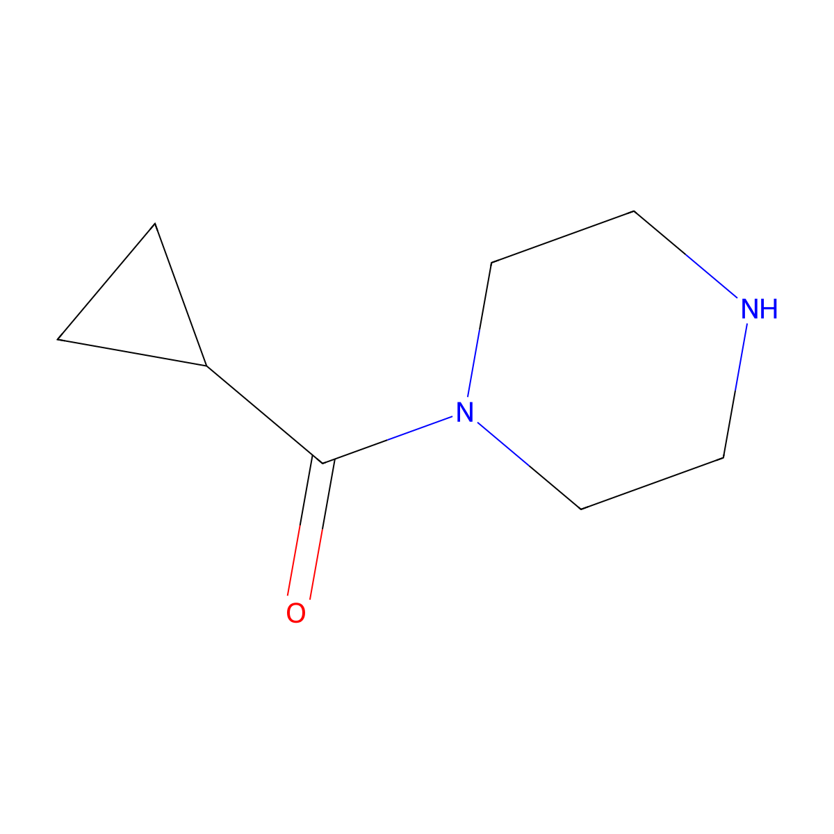 1-(Cyclopropylcarbonyl)piperazine molecular structure, CAS 59878-57-8