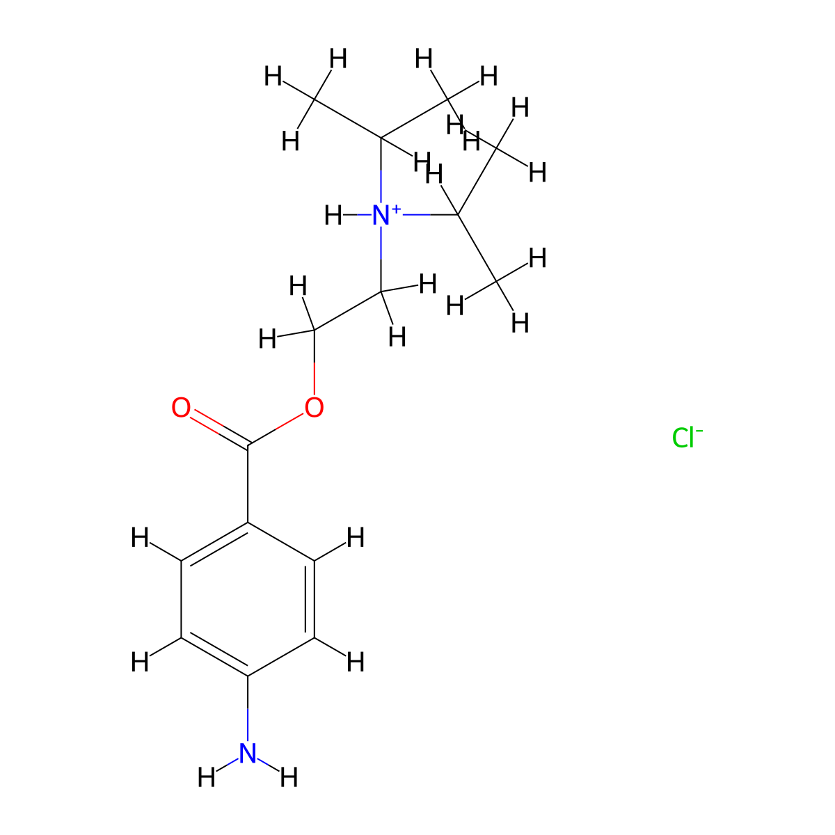 Benzoic acid, p-amino-, 2-(diisopropylamino)ethyl ester, hydrochloride molecular structure, CAS 5988-31-8