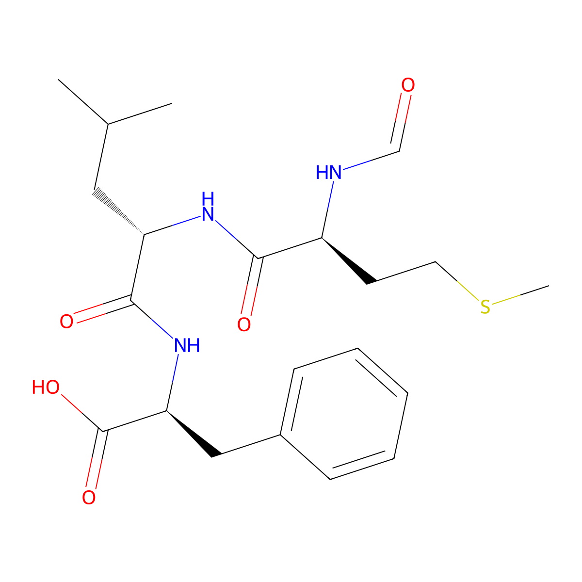 N-Formyl-L-methionyl-L-leucyl-L-phenylalanine molecular structure, CAS 59880-97-6
