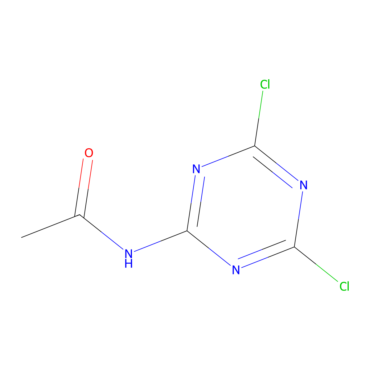 N-(4,6-Dichloro-1,3,5-triazin-2-yl)acetamide molecular structure, CAS 59881-63-9