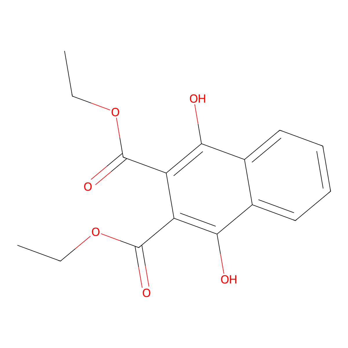 2,3-Diethyl 1,4-dihydroxy-2,3-naphthalenedicarboxylate molecular structure, CAS 59883-07-7