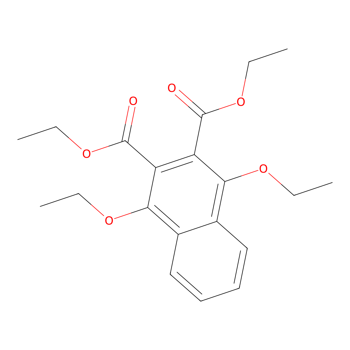 Diethyl 1,4-diethoxynaphthalene-2,3-dicarboxylate molecular structure, CAS 59883-08-8