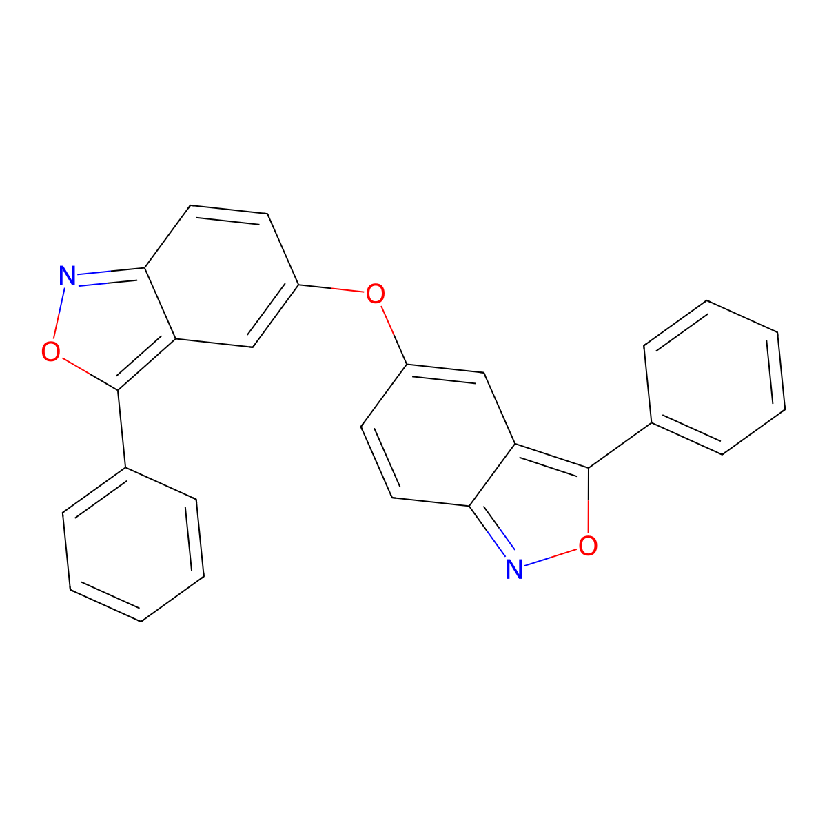 3-Phenyl-5-[(3-phenyl-2,1-benzoxazol-5-yl)oxy]-2,1-benzoxazole molecular structure, CAS 59884-45-6