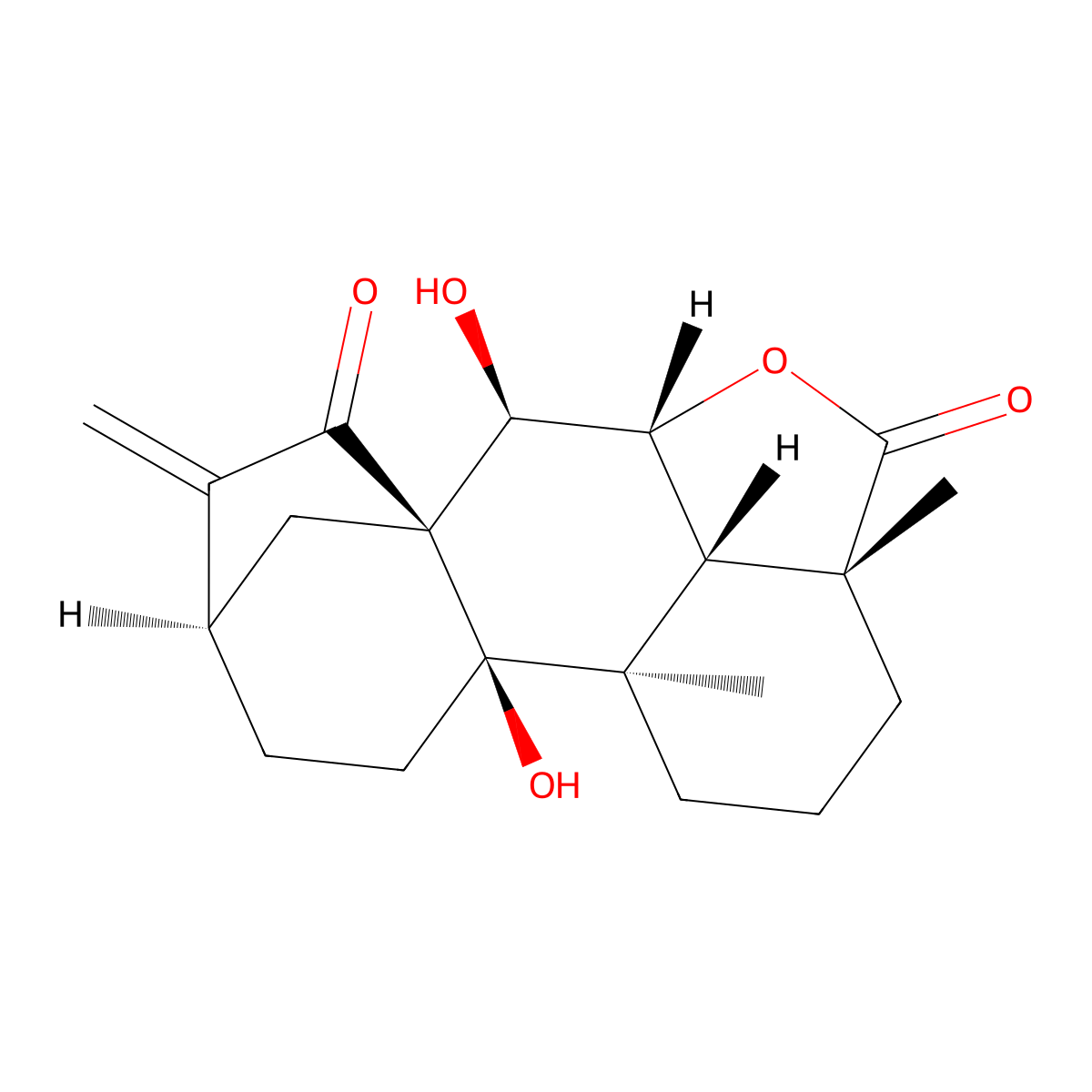ent-7alpha,9-Dihydroxy-15-oxokaur-16-en-19,6bet-olide molecular structure, CAS 59885-89-1