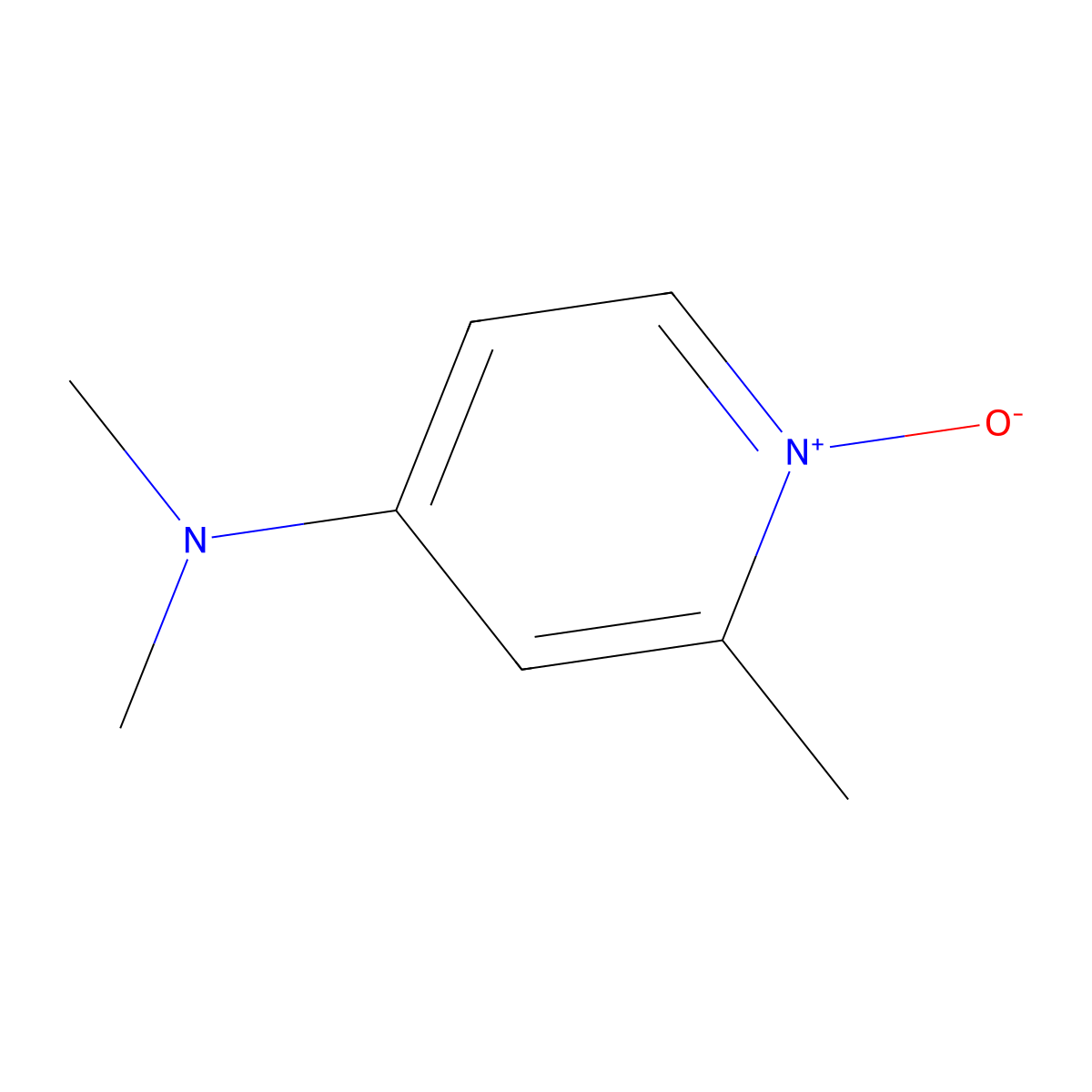N,N,2-trimethylpyridin-4-amine 1-oxide molecular structure, CAS 59886-56-5