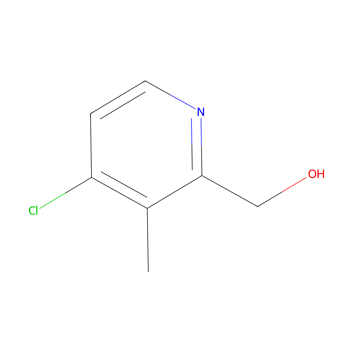 (4-Chloro-3-methylpyridin-2-yl)methanol molecular structure, CAS 59886-85-0