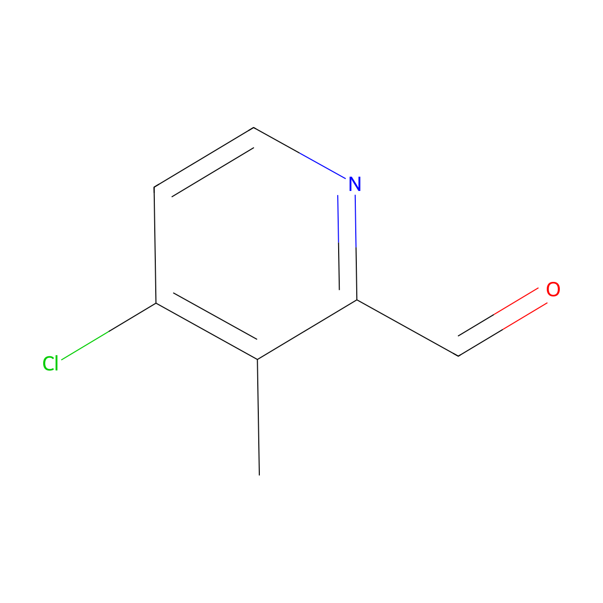 4-Chloro-3-methylpyridine-2-carbaldehyde molecular structure, CAS 59886-86-1