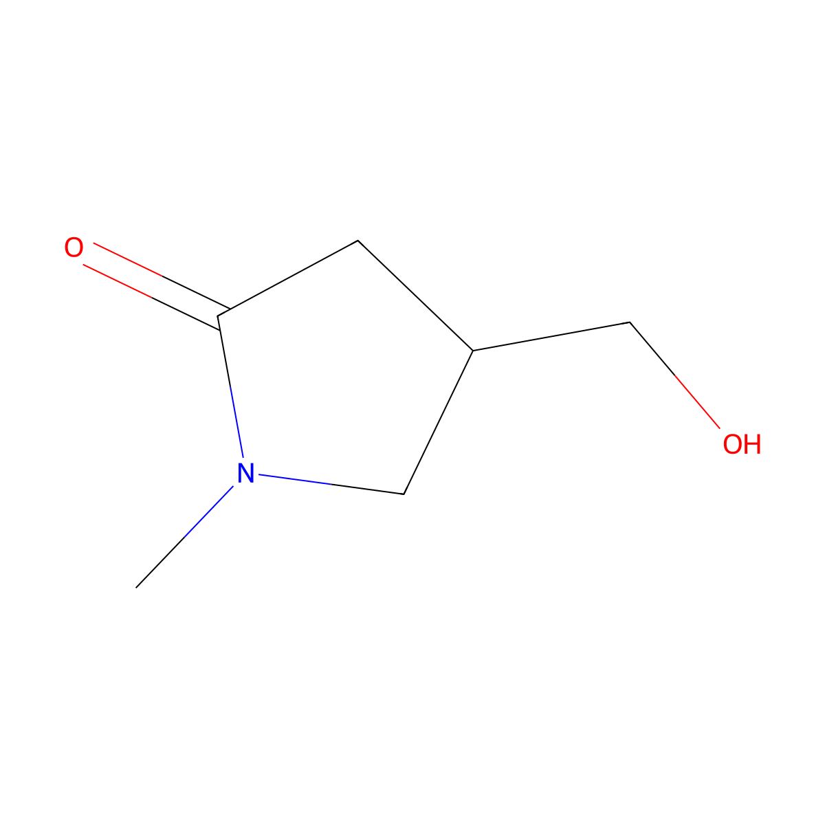 4-(Hydroxymethyl)-1-methyl-2-pyrrolidinone molecular structure, CAS 59887-20-6