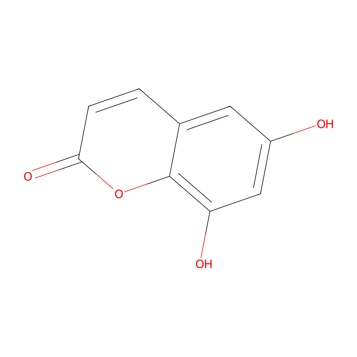 6,8-Dihydroxycoumarin molecular structure, CAS 59887-96-6