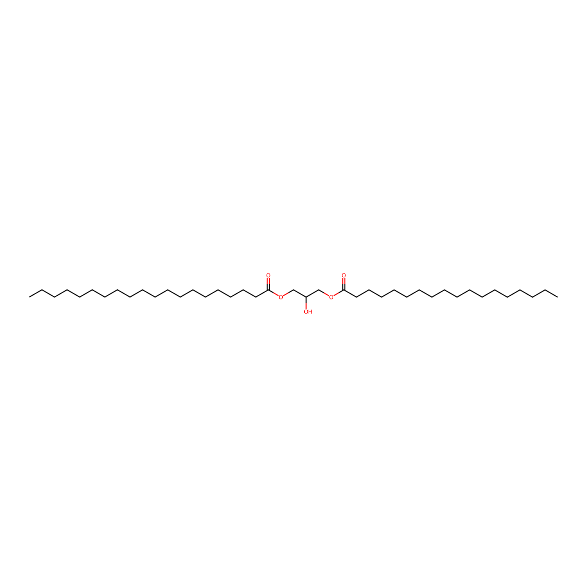 Eicosanoic acid, 2-hydroxy-3-[(1-oxooctadecyl)oxy]propyl ester molecular structure, CAS 59891-28-0