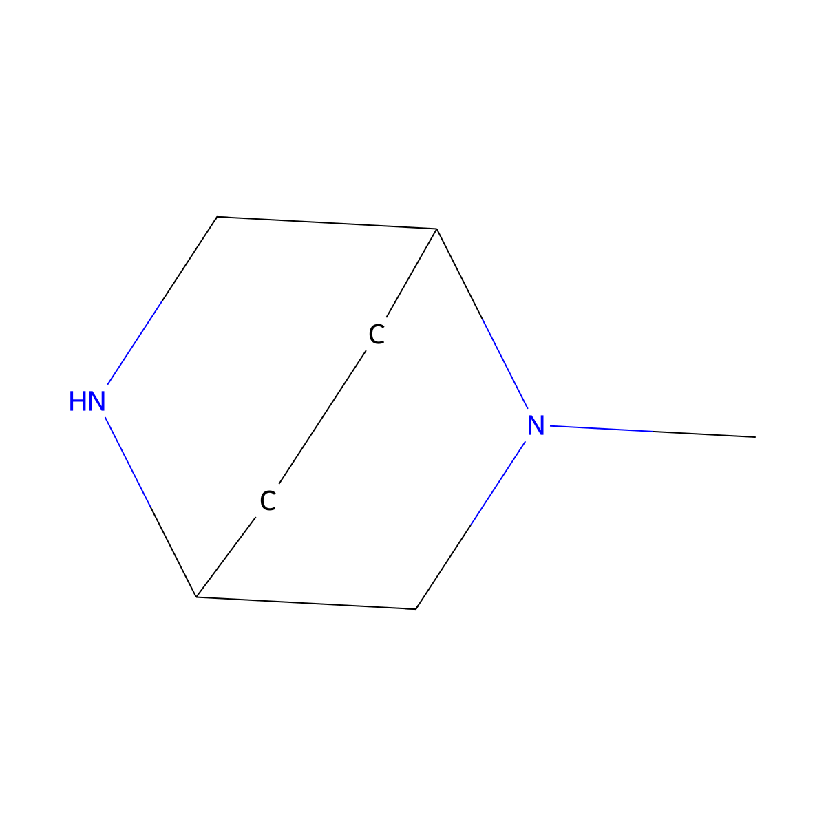2-Methyl-2,5-diazabicyclo[2.2.2]octane molecular structure, CAS 59893-25-3