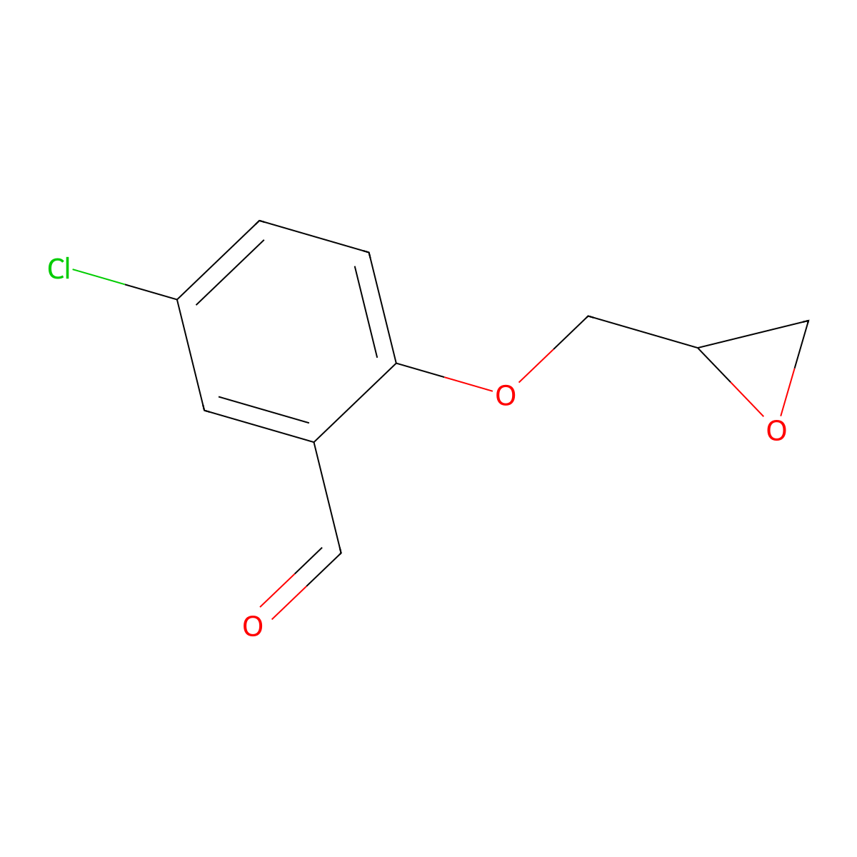 5-Chloro-2-(2-oxiranylmethoxy)benzaldehyde molecular structure, CAS 59893-26-4