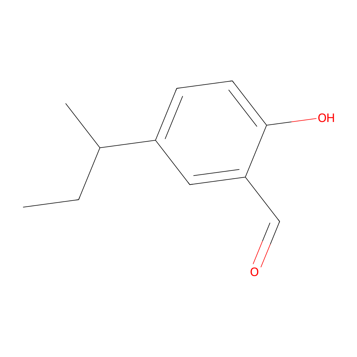 5-(Butan-2-yl)-2-hydroxybenzaldehyde molecular structure, CAS 59893-28-6