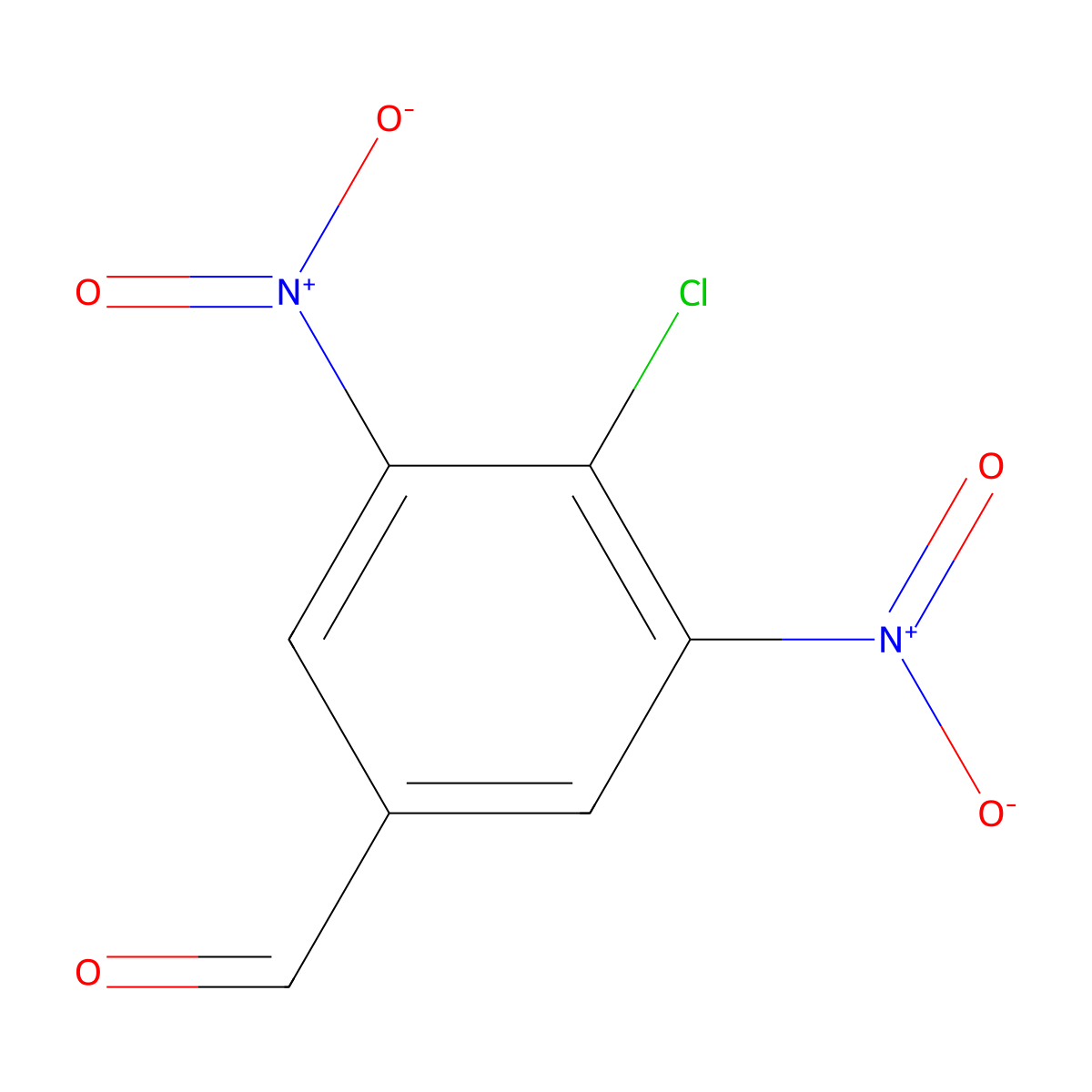 4-Chloro-3,5-dinitrobenzaldehyde molecular structure, CAS 59893-50-4