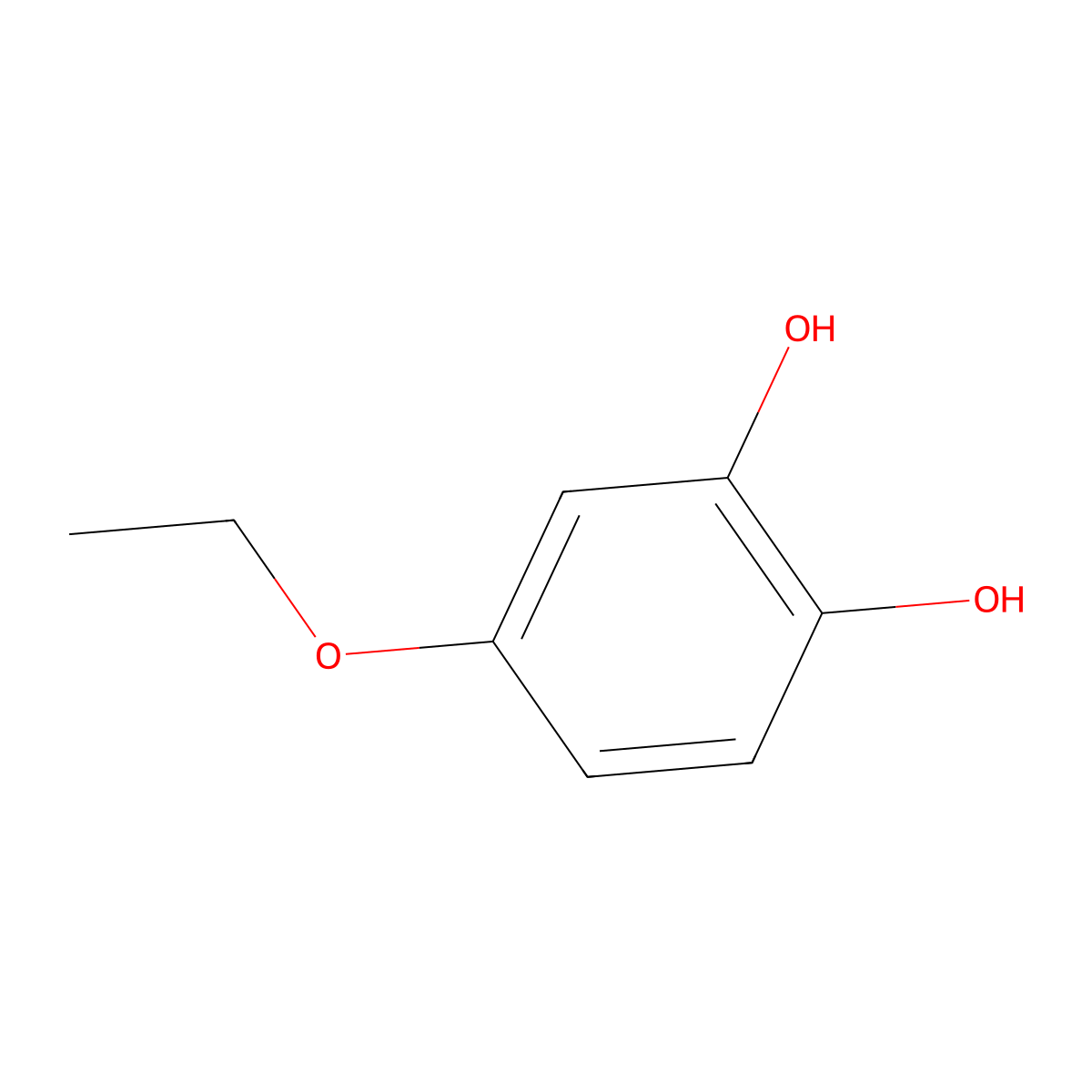 4-Ethoxybenzene-1,2-diol molecular structure, CAS 59893-65-1