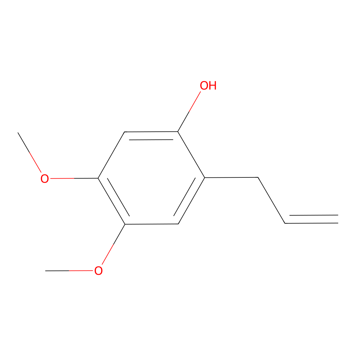 2-Allyl-4,5-Dimethoxyphenol molecular structure, CAS 59893-87-7