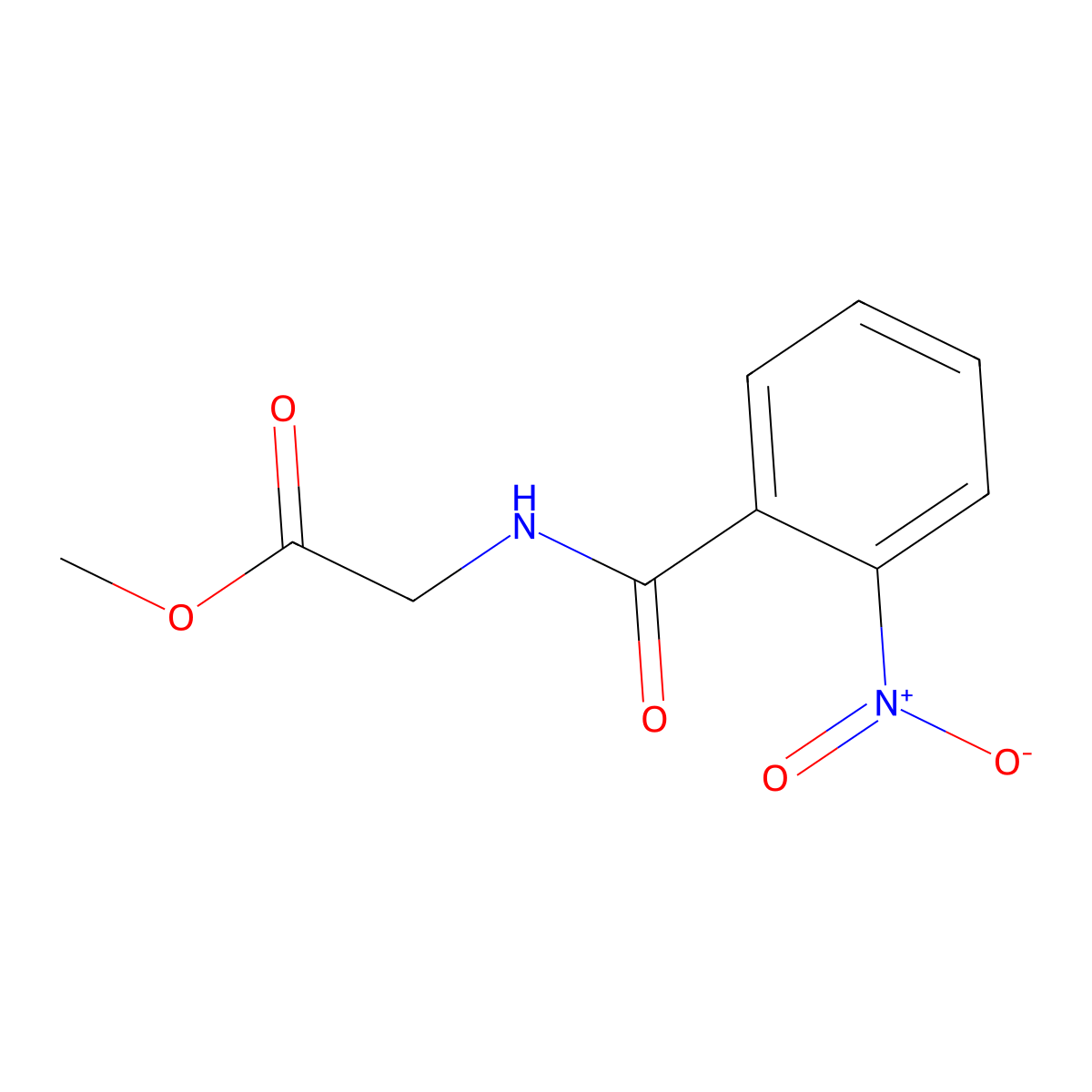 Methyl [(2-nitrobenzoyl)amino]acetate molecular structure, CAS 59894-01-8