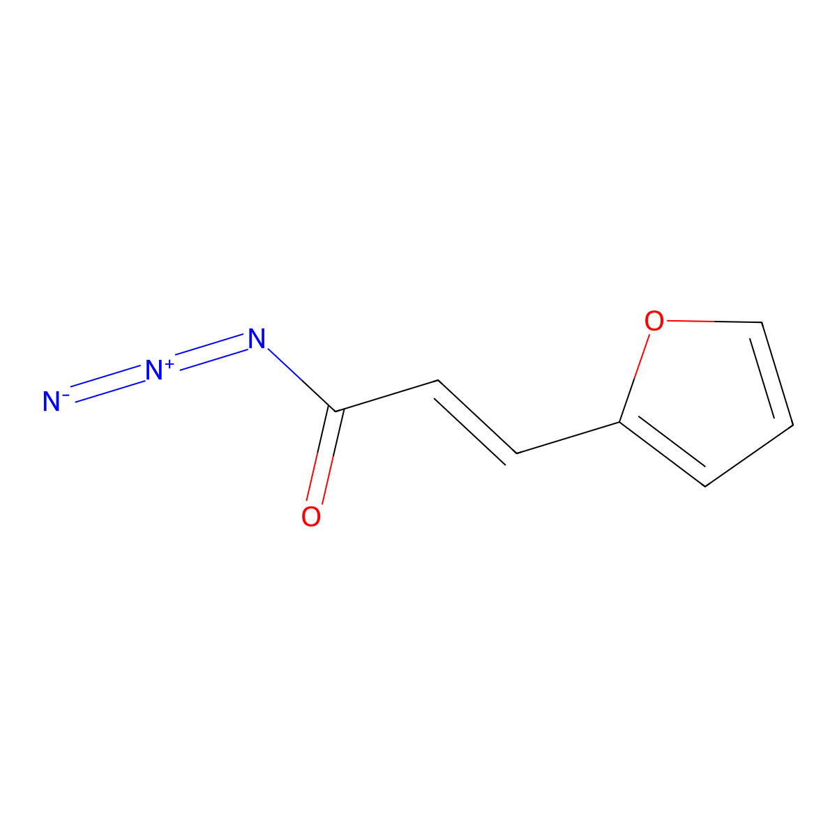 3-(Furan-2-yl)-acryloyl azide molecular structure, CAS 59898-36-1