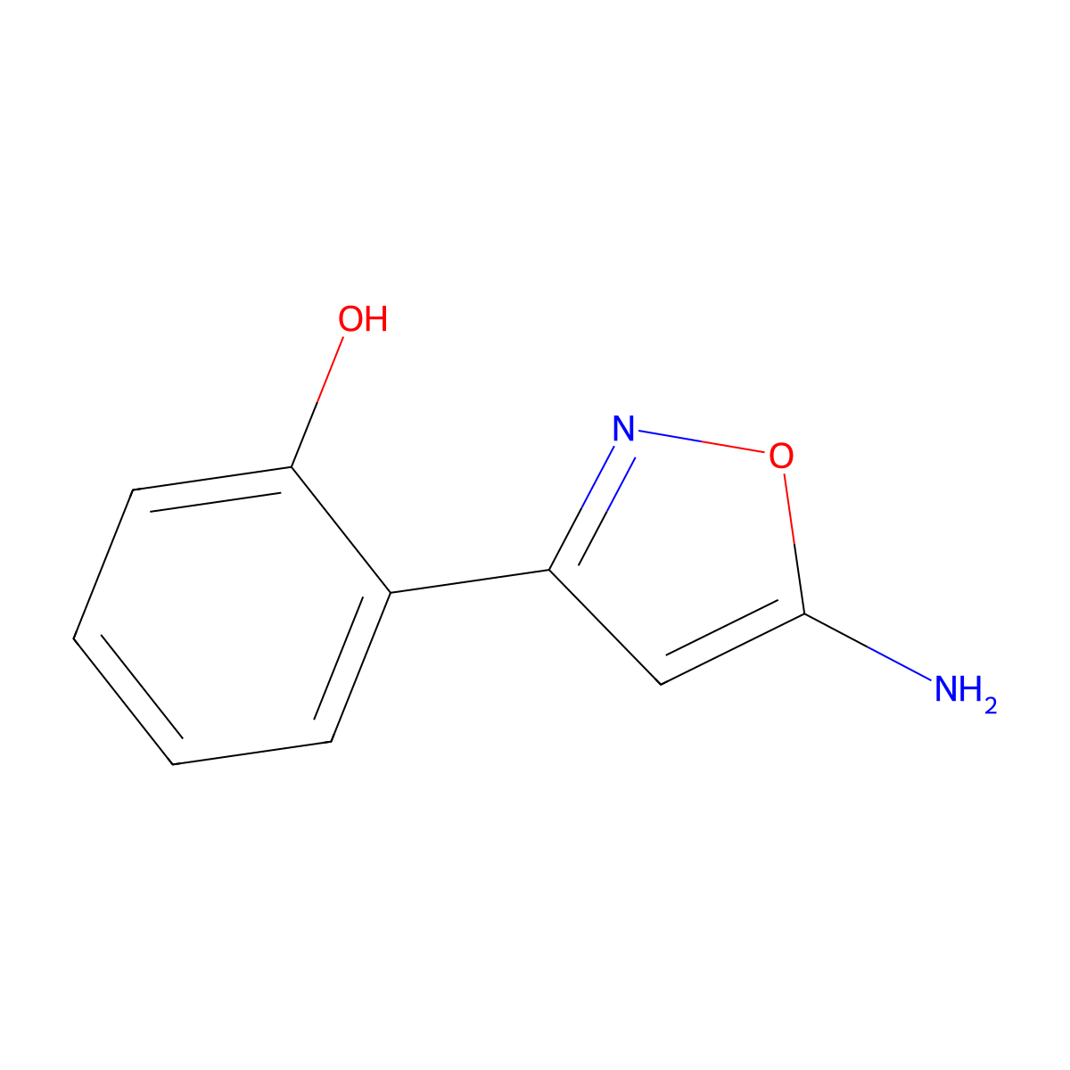2-(5-Aminoisoxazol-3-yl)phenol molecular structure, CAS 59899-13-7