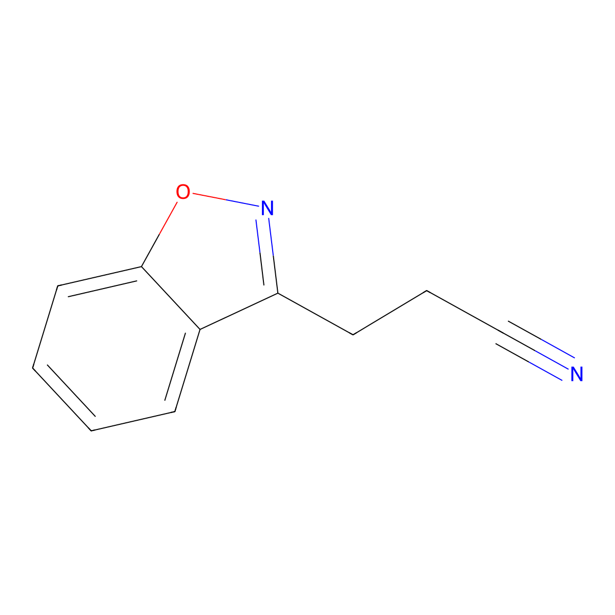 3-(1,2-Benzoxazol-3-yl)propanenitrile molecular structure, CAS 59899-56-8