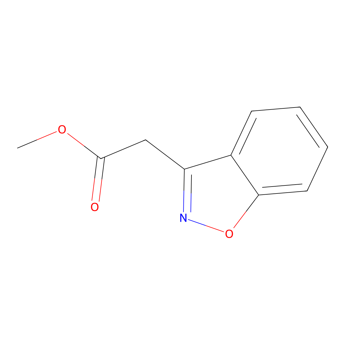Methyl (1,2-benzoxazol-3-yl)acetate molecular structure, CAS 59899-89-7