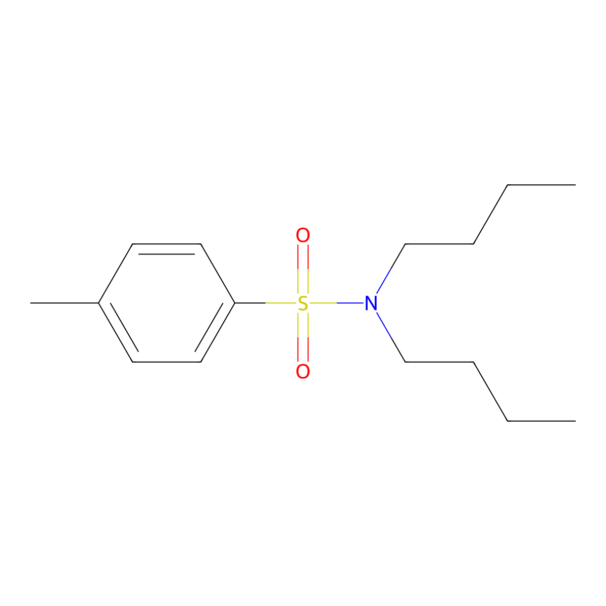 N,N-Dibutyltoluenesulfonamide molecular structure, CAS 599-65-5