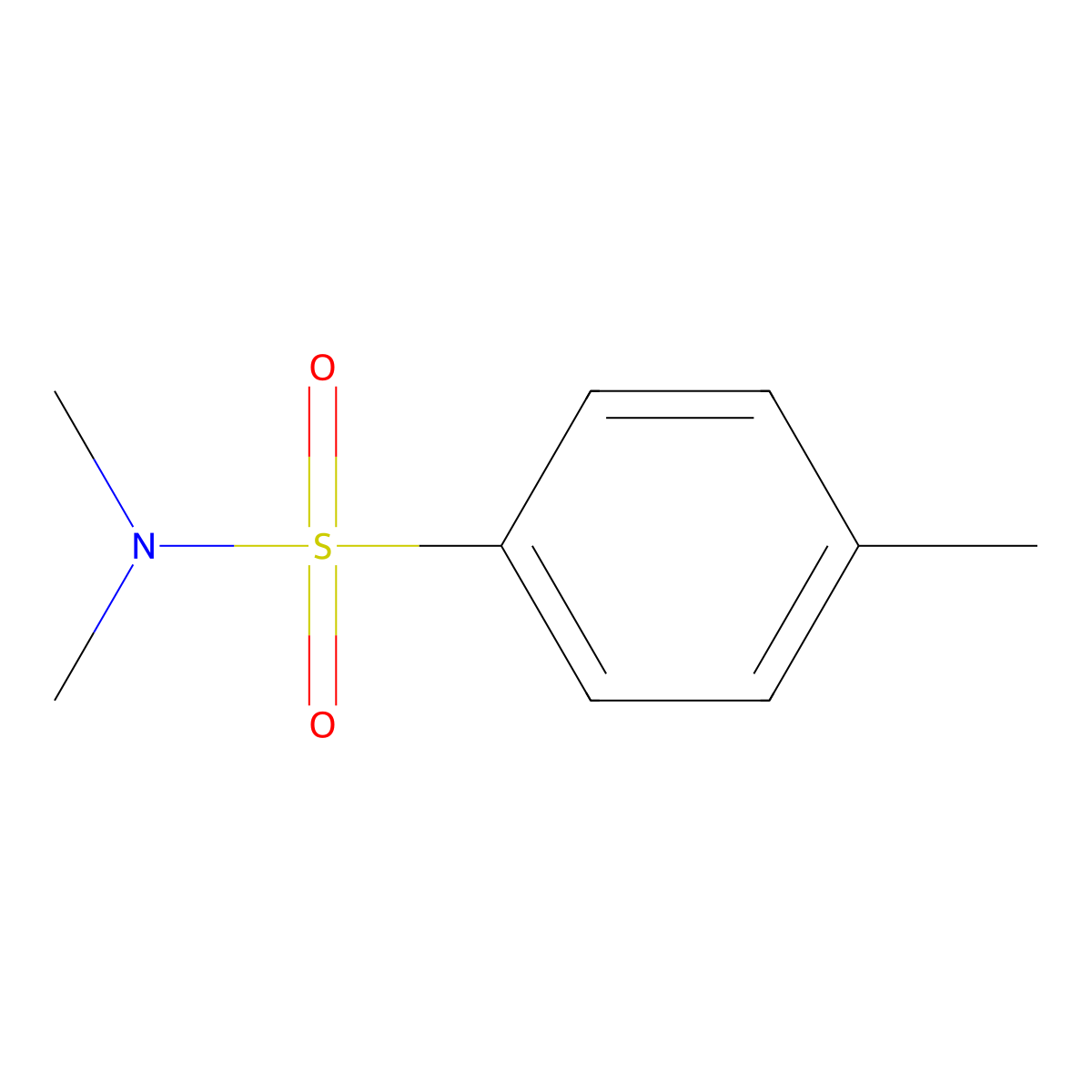 Benzenesulfonamide, N,N,4-trimethyl- molecular structure, CAS 599-69-9