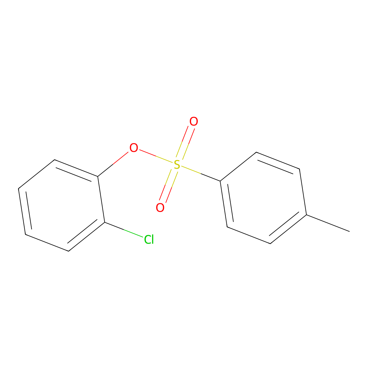 2-Chlorophenyl 4-methylbenzenesulfonate molecular structure, CAS 599-76-8