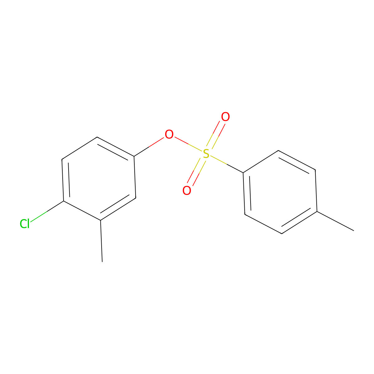 4-Chloro-3-methylphenyl 4-methylbenzene-1-sulfonate molecular structure, CAS 599-85-9