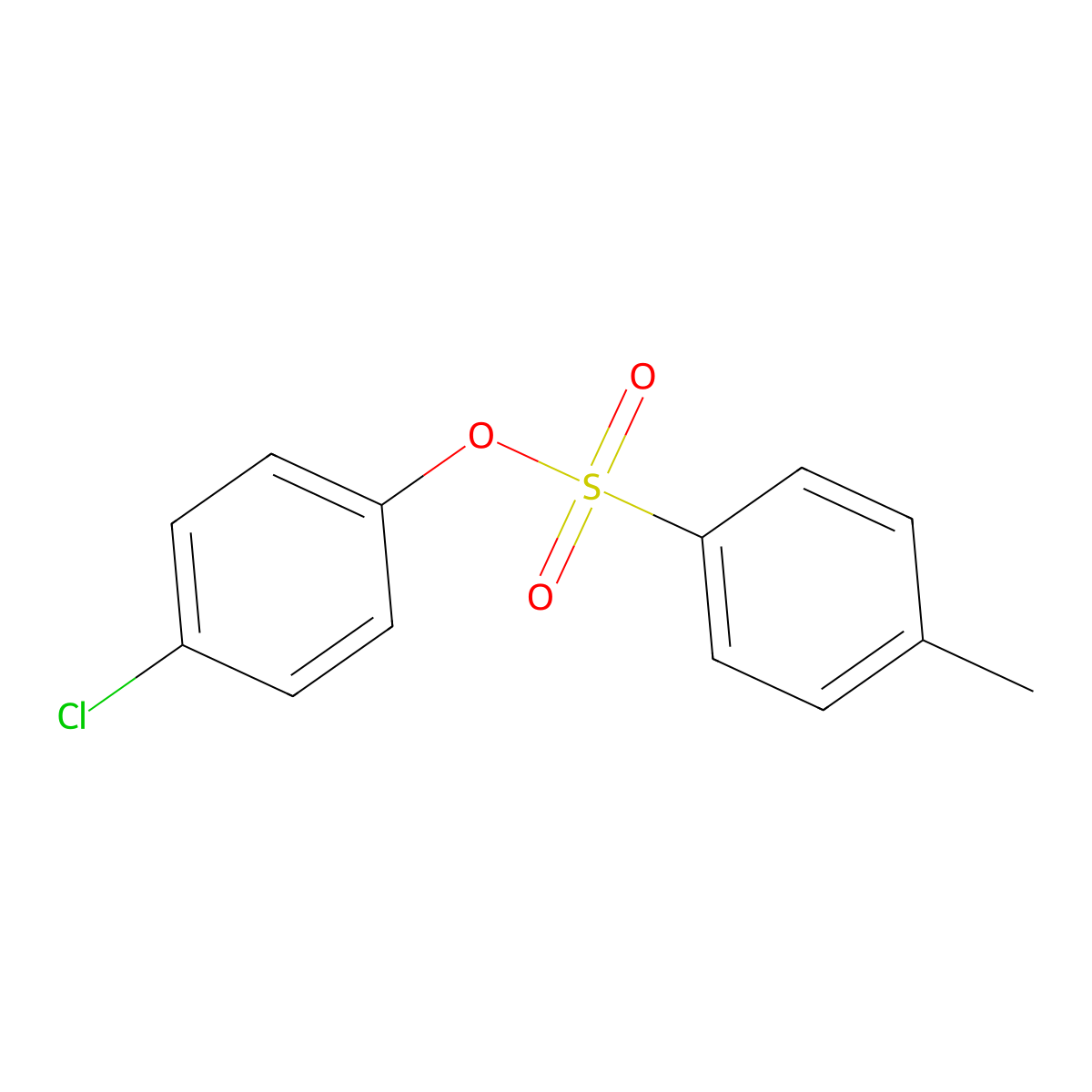 4-Chlorophenyl 4-methylbenzenesulfonate molecular structure, CAS 599-89-3